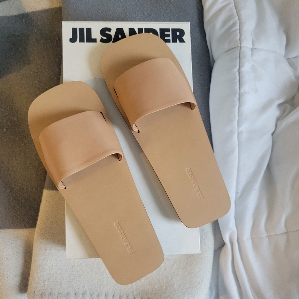 Jil Sander Nude Slide Sandals